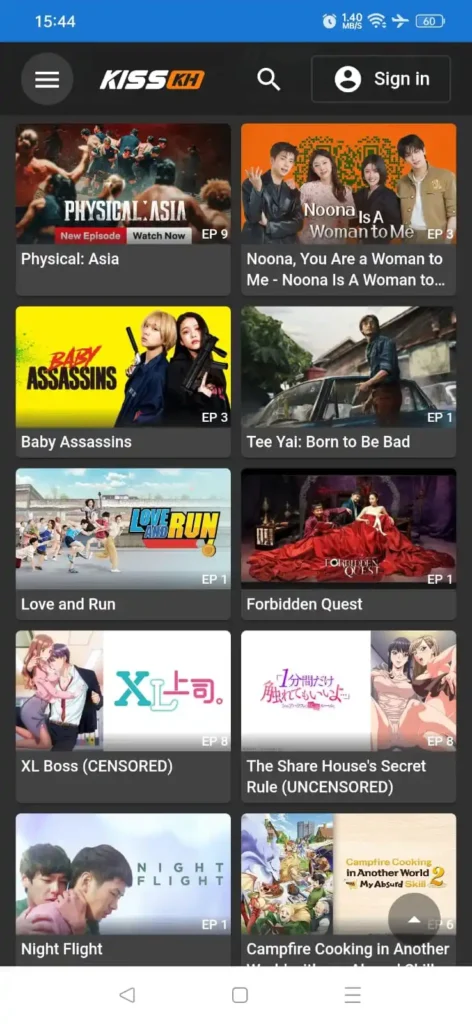 KissKH.c website image for drama streaming